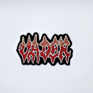 Vader Red and Yellow logo Shaped Border Embroidered Patch