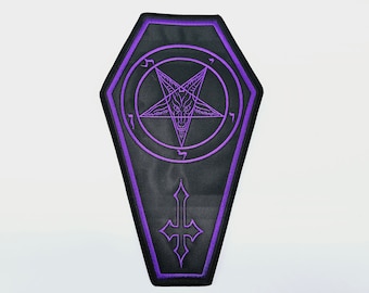 Baphomet Pentagram purple Back Patch