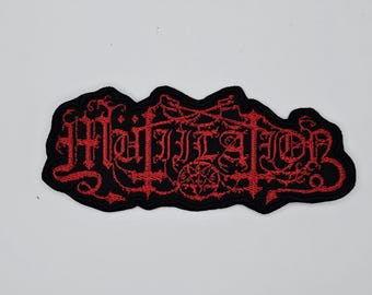 Mutiilation Roter Logo-förmiger gestickter Aufnäher