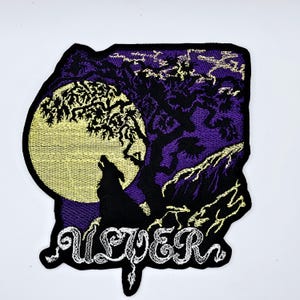 Ulver Nattens Madrigal - Aatte Hymne Til Ulven I Manden Shaped Embroidered Patch