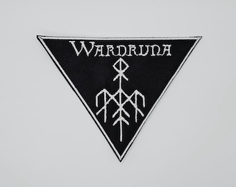 Wardruna White Logo Triangle Border Gestickter Aufnäher