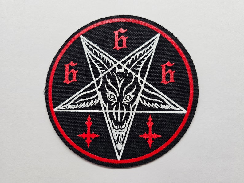 Baphomet Pentagram 666 | Screen Printed Patch - Etsy