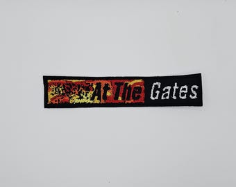 Parche bordado con borde cuadrado del logotipo At the Gates
