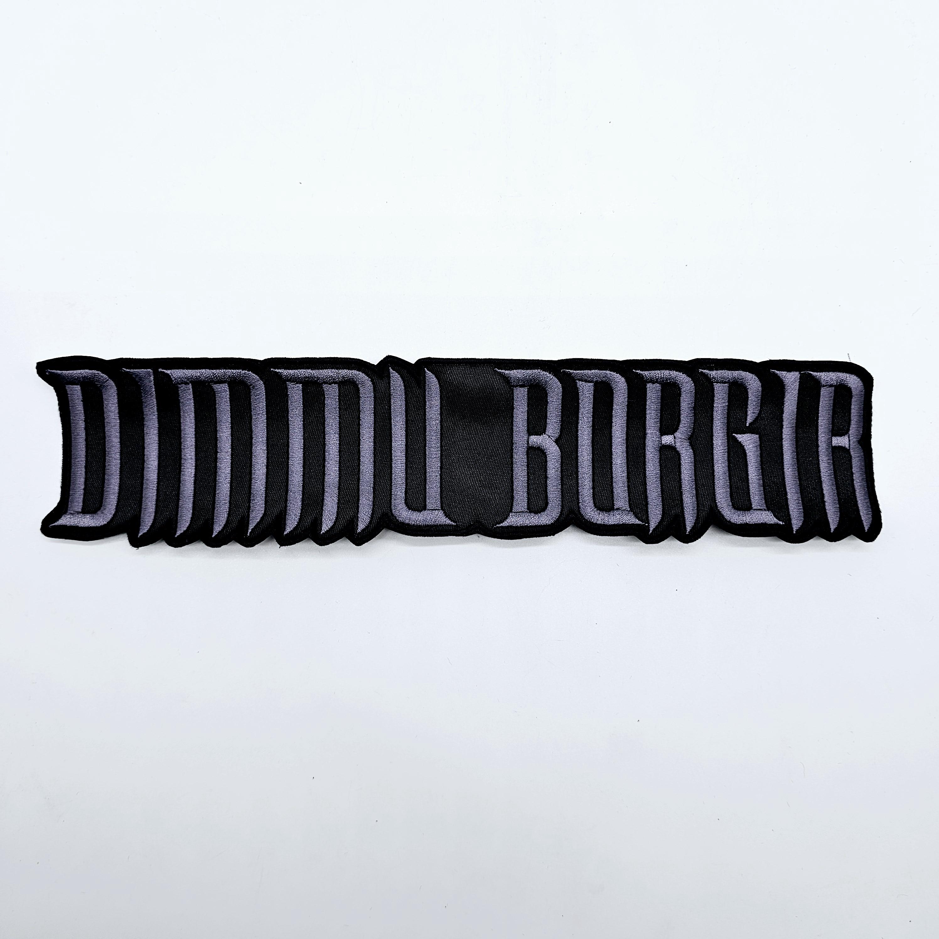 Dimmoire 刻印アームカバー　黒 Dimmu Borgir Gray Logo Shaped Border | Embroidered Back Patch - Etsy