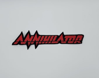 Annihilation Red Logo Shaped Border Embroidered Patch