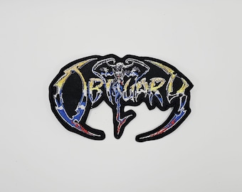 Obituary The End Complete logo Shaped Border Embroidered Patch