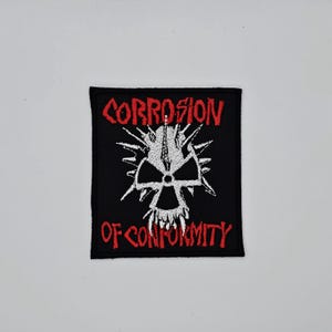 適合の腐食 四角いボーダー 刺繍パッチ