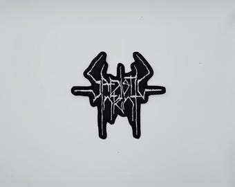 Weißer weißer Logo-Patch