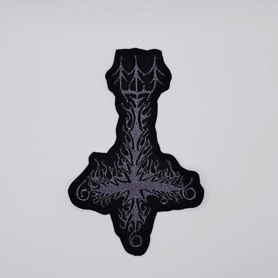 Dissection Cross Logo Gray Shaped Border Embroidered Patch - Etsy