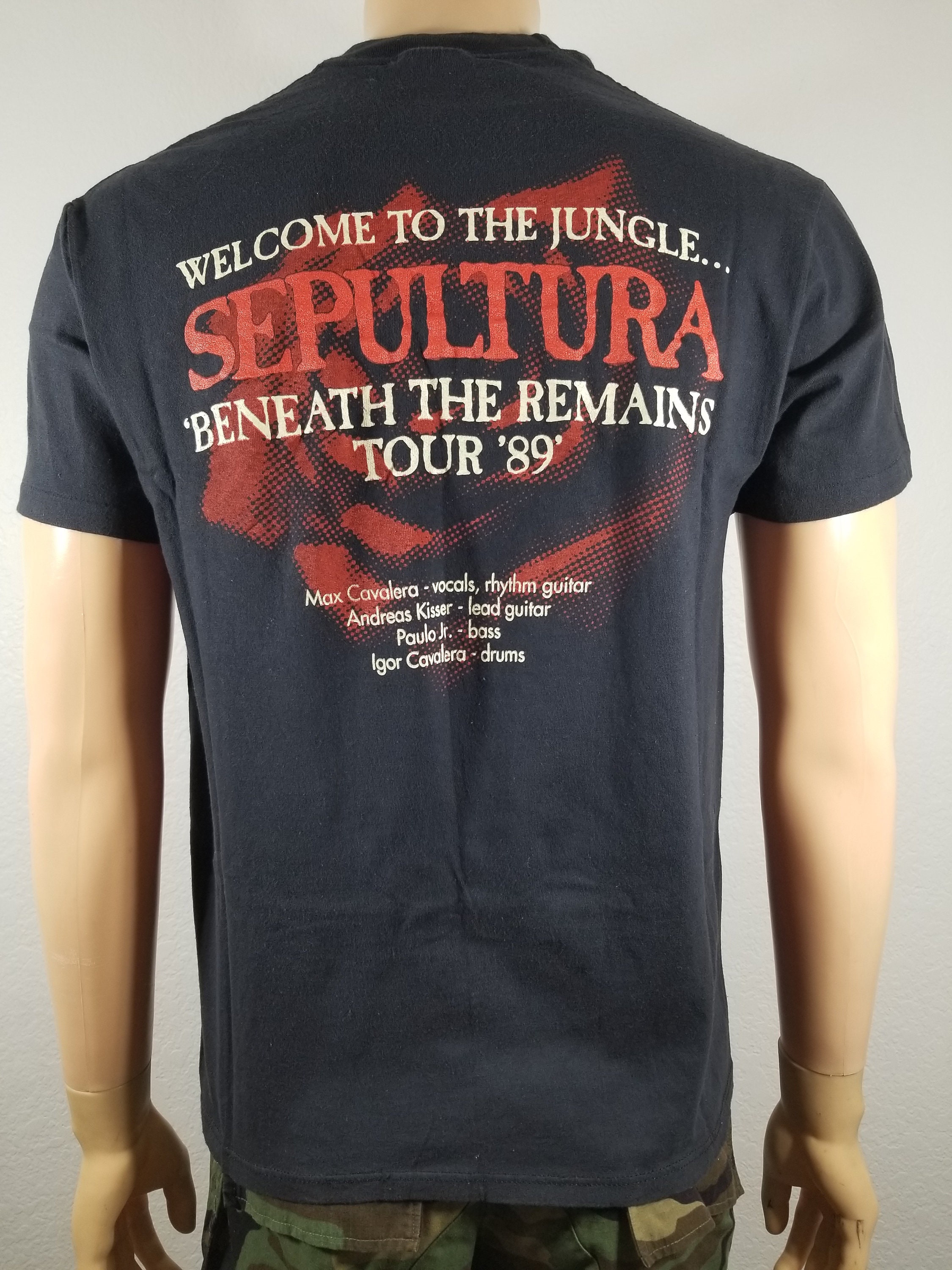 Vintage 89' Sepultura Beneath the Remains TOUR Shirt - Etsy Vintage 89' Sepultura Beneath the Remains TOUR Shirt - Etsy