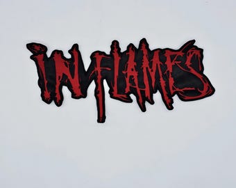 Inflames Red Logo Shaped Border | Embroidered Back Patch