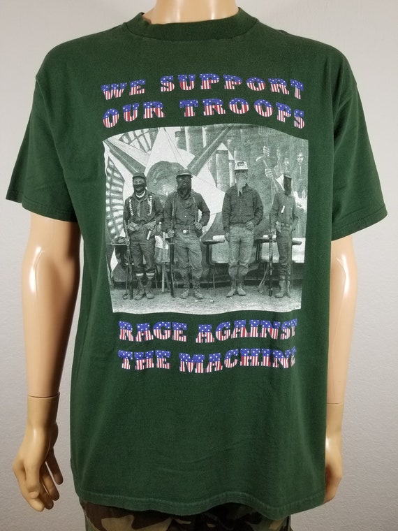 Vintage Rage Against the Machine We Support Our Troops T-shirt - Etsy