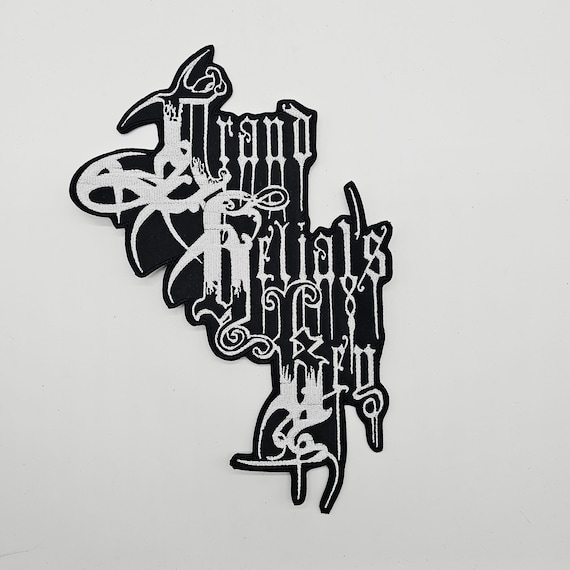 Grand Belial Keys White Logo Shaped Border | Embroidered Back