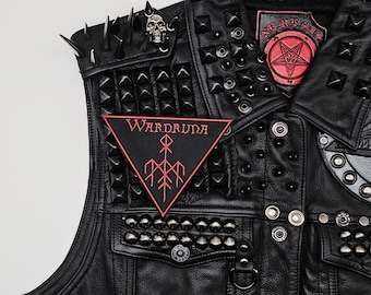 Wardruna Red Logo Triangle Border Gestickter Aufnäher