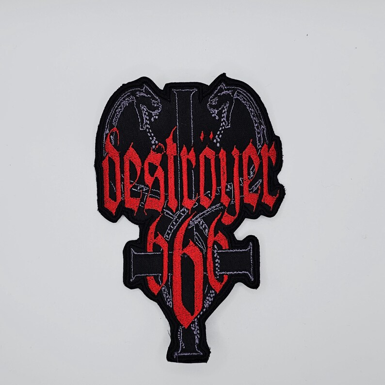 Destroyer 666 Snake Logo Shaped Border Embroidered Patch - Etsy
