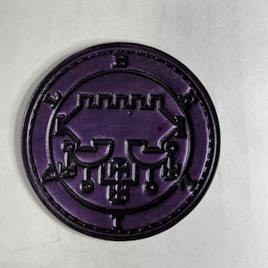 Ręcznie wykonany symbol Beliala ze 100% prawdziwej skóry