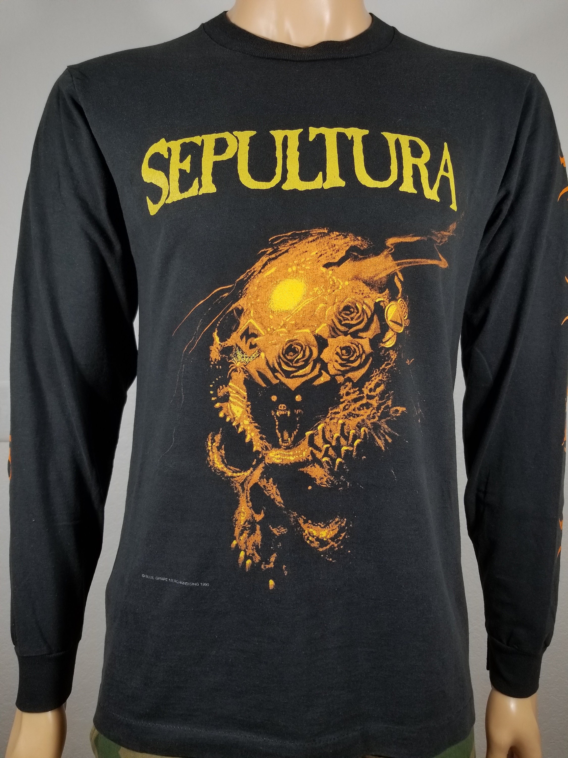 【値下げ不可】古着 90s SEPULTURA ロンＴ Authentic Vintage Blue Grape Sepultura BTR Long Sleeve 90' - Etsy