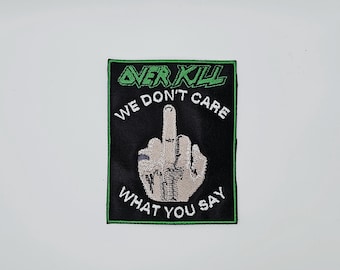Over Kill ist uns egal, was du sagst Karierter Aufnäher