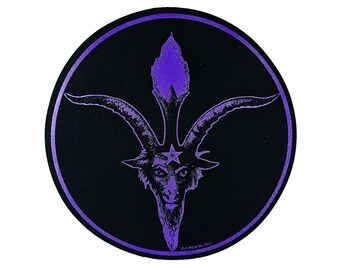 Baphomet Head Round | Screen Printed Back Patch