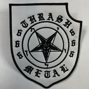 Thrash metal Pentagram Embroidered Patch
