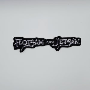 Flotsam and Jetsam Logo Shaped Border Embroidered Patch