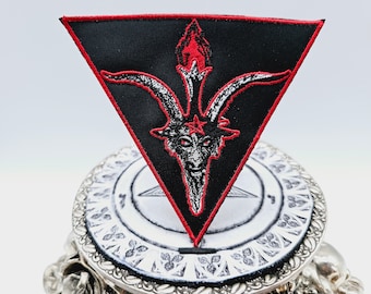 Baphomet Head | High Quality | Triangle Embroidered Patch