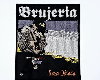 Parche Bordado Cuadrado Brujeria Raza Odiada