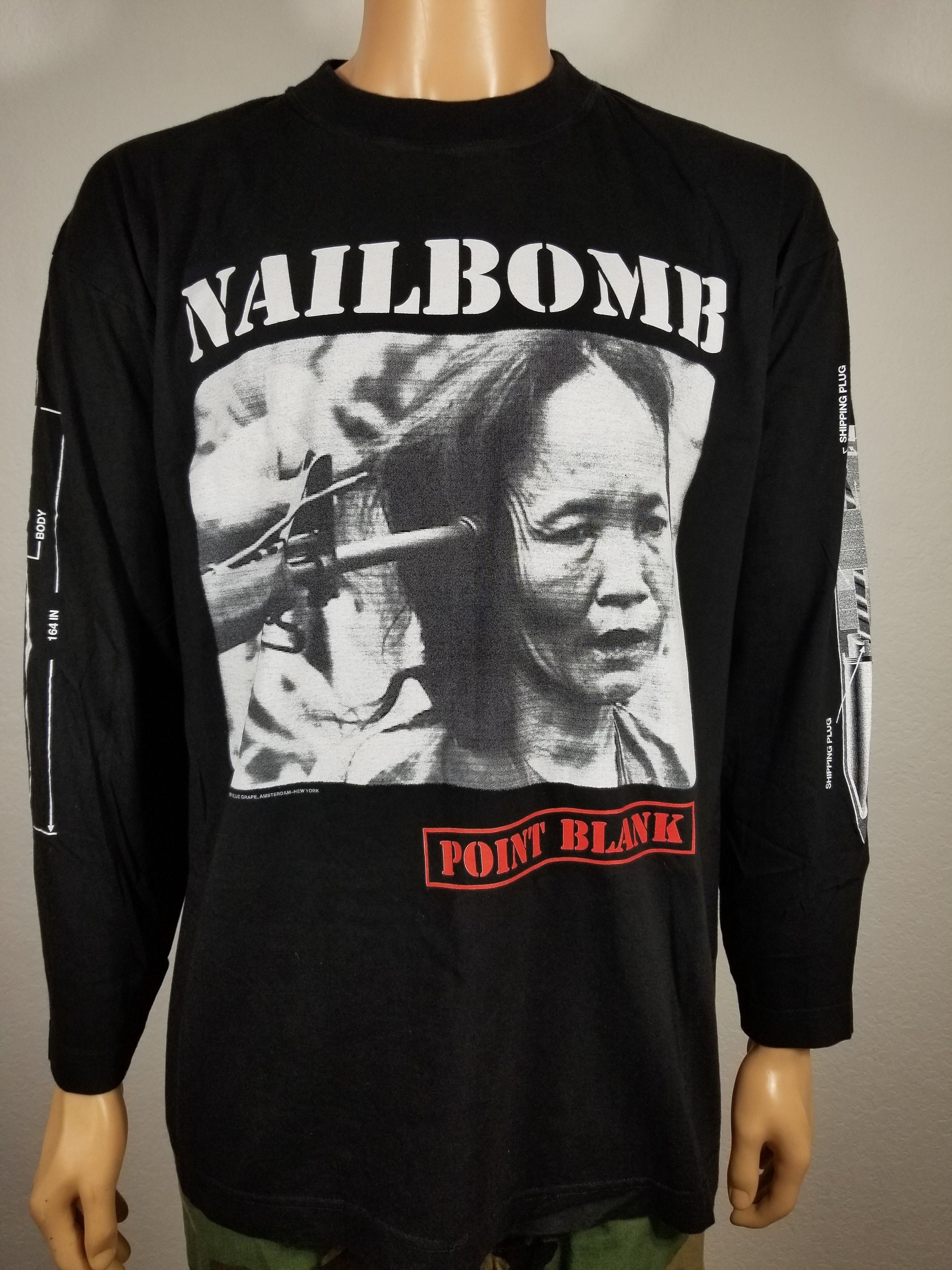 RARE Vintage Blue Grape Nailbomb Point Blank Long Sleeve 95' - Etsy