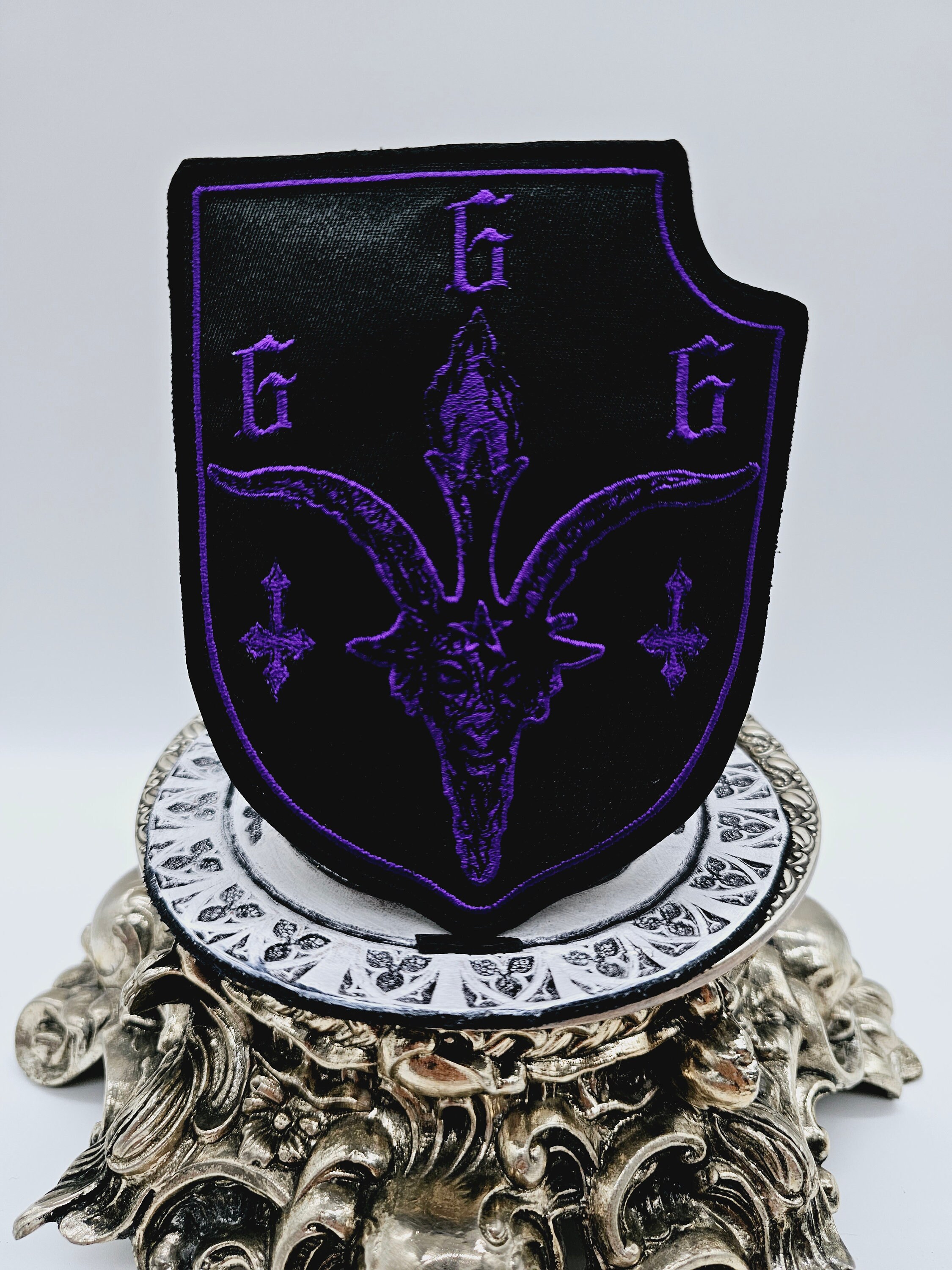 Baphomet Goat Head 666 | Shield Embroidered Patch - Etsy