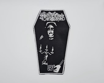 Mutiilation White Coffin Border Embroidered Patch