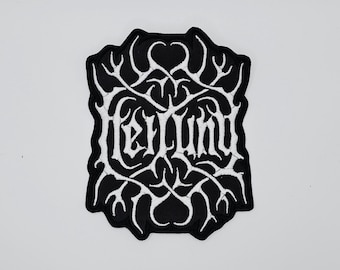 Heilung White Shaped Logo Border Gestickter Aufnäher