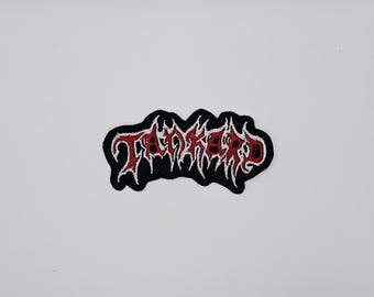 Parche bordado con borde en forma de logotipo de Tankard