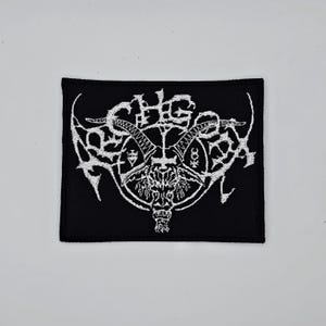 Archgoat White Logo Squared Border Embroidered Patch