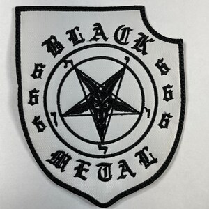 Black metal Pentagram Embroidered Patch