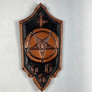 HandMade pentagram 100% Genuine Leather