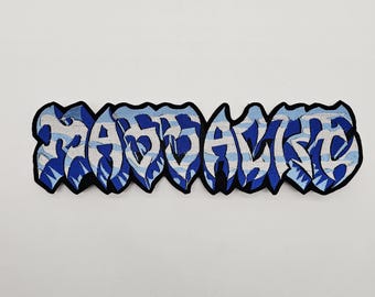Massacre Chrome Logo Shaped Border | Embroidered Back Patch