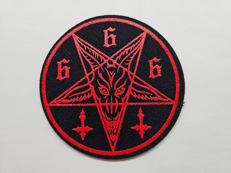 Baphomet Pentagram 666 | Screen Printed Patch - Etsy