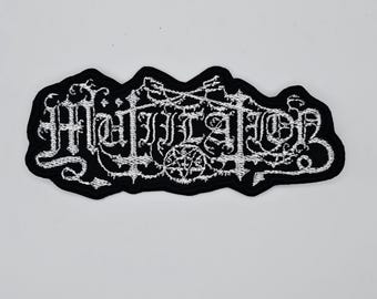 Mutiilation Weißer Logo-förmiger gestickter Aufnäher