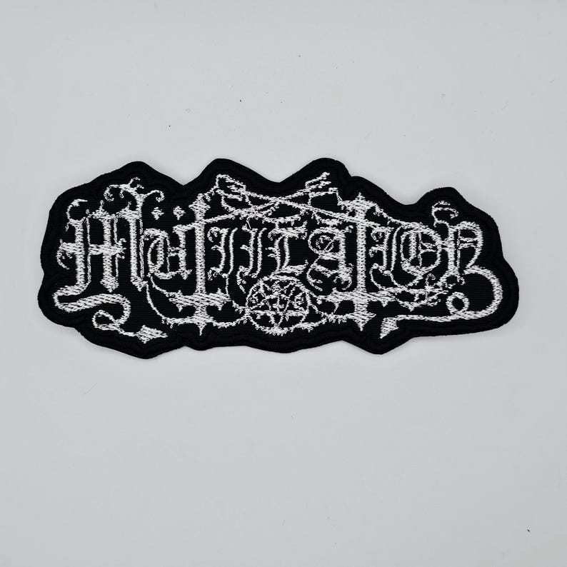 Multilator Patch Mutiilation White Logo Shaped Border Embroidered Patch - Etsy