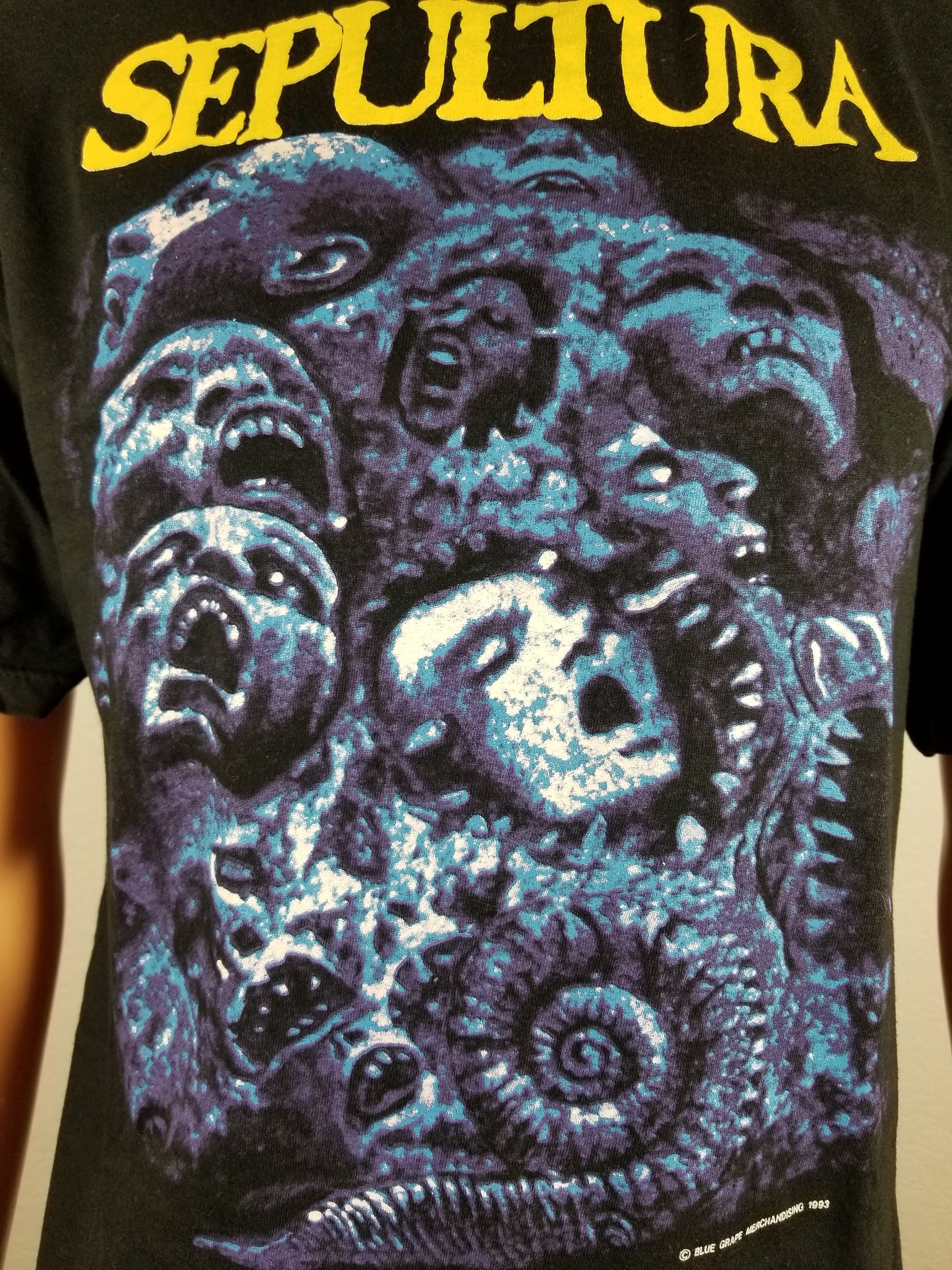 Rare Vintage Blue Grape Sepultura Chaos A.D. 93' - Etsy Australia