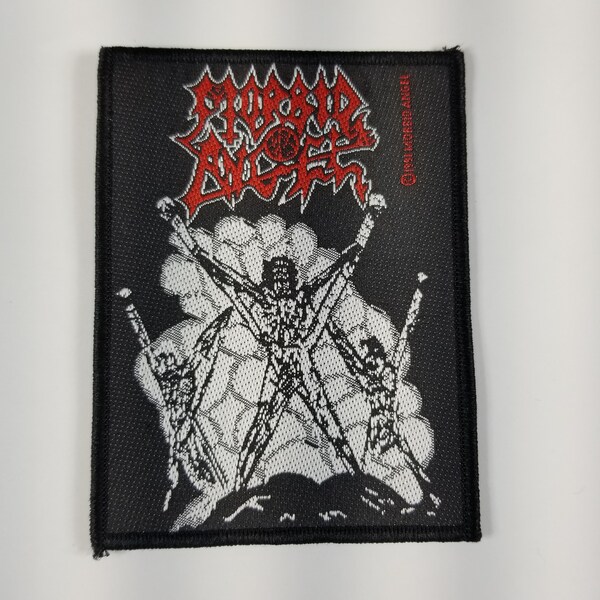 1991 Rare Morbid Angel - Thy Kingdom Come - Original Vintage Woven Patch