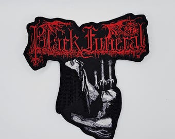 Black Funeral Vampyr - Throne of the Beast Shaped Border Embroidered Patch