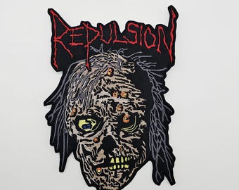 Repulsion Horrified Shaped Border | Embroidered Back Patch - Etsy