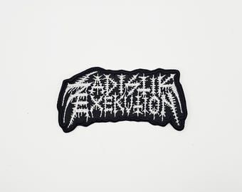 Sadistic execution weißer Logo-förmiger Rand bestickter Aufnäher