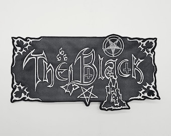 The Black White Logo Shaped Border | Embroidered Back Patch