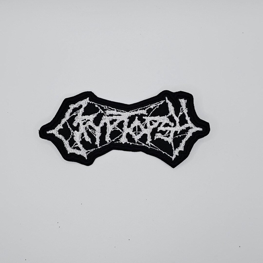 Cryptopsy White Logo Shaped Border Embroidered Patch - Etsy