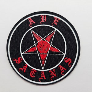 Baphomet Pentagram Ave Satanas Filled | Screen Printed Patch