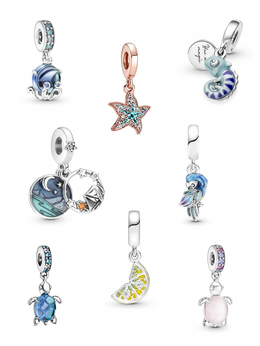 New Pandora Summer Collection Charms S925 ALE Etsy
