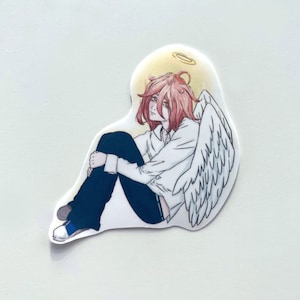 Pegatina de ángel y diablo