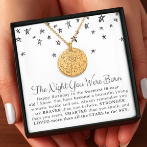 16th Birthday gift | Custom Star Map Personalised Birthday gift | Daughter birthday gift | Sweet 16 Gift | Granddaughter gift | Niece Gift